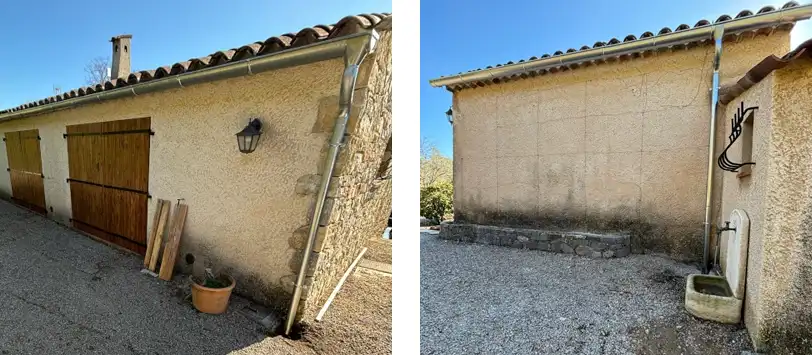 Pose de gouttières avant/après à Nice