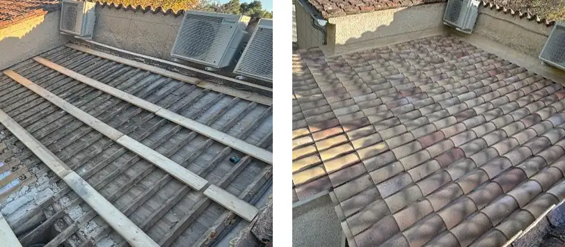 Travaux de charpente avant/après à Fayence